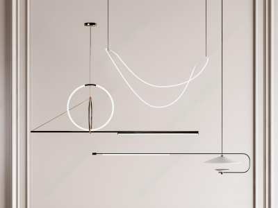 现代吊灯3D模型下载